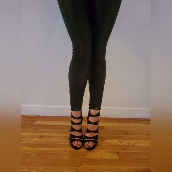 ALDO coppolino gladiator black mesh high heels - Picture 2 of 7